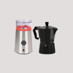 Pack Cafetière Moka + Moulin à Café Manuel Masterpro – Café Maison Parfait
