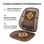 Housse de Siège Auto en Perles de Bois – Confort & Ventilation – Image 2